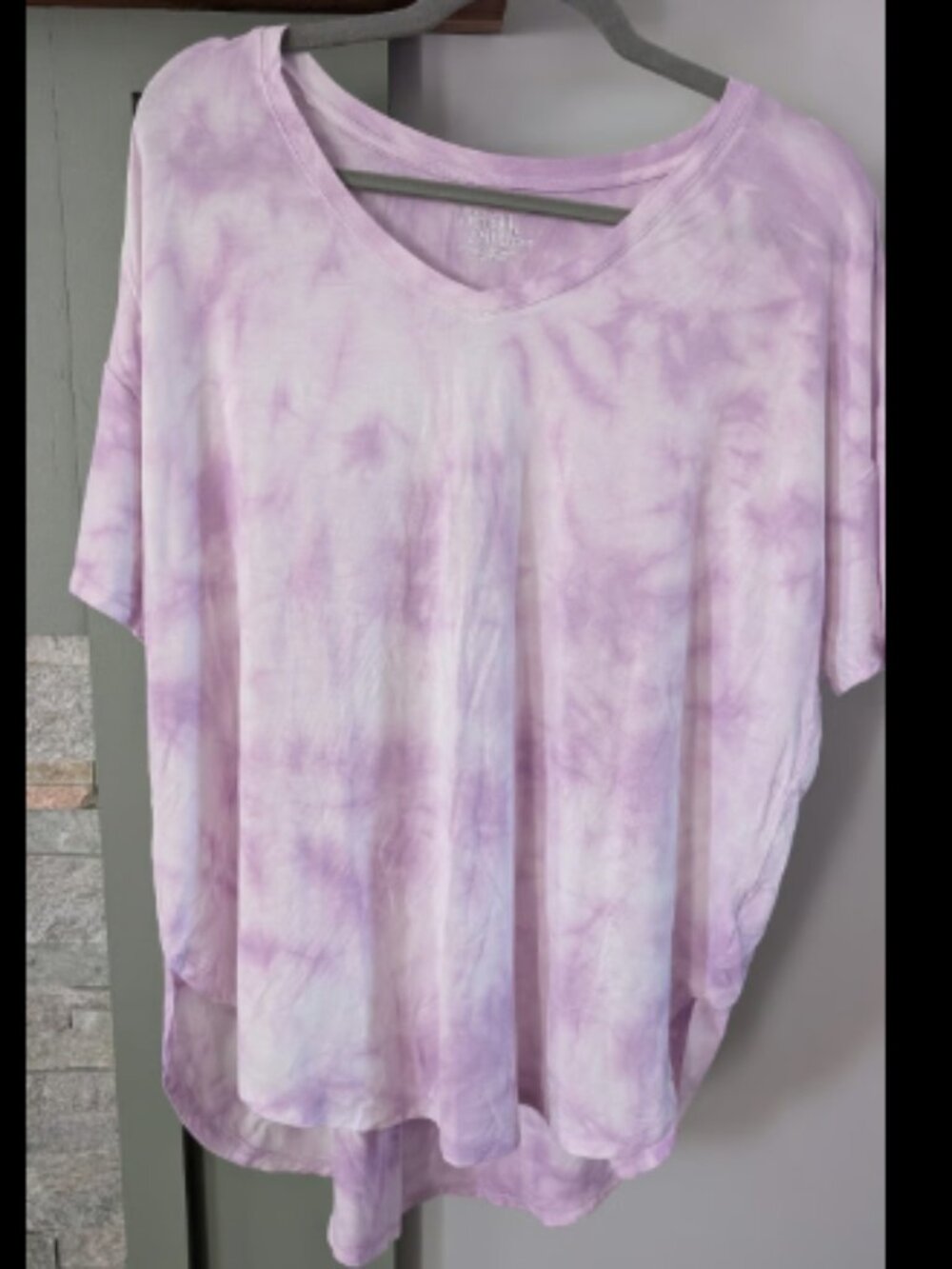 Time & Tru Lavender Tie Dye T Shirt - Like New - Size L